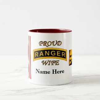 Tasse 2 Couleurs Étiquette d'école de garde forestière d'armée -