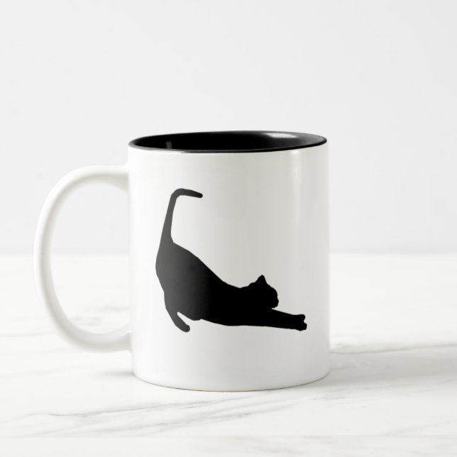 Tasse 2 Couleurs Étirement Cute Cat (Gauche)