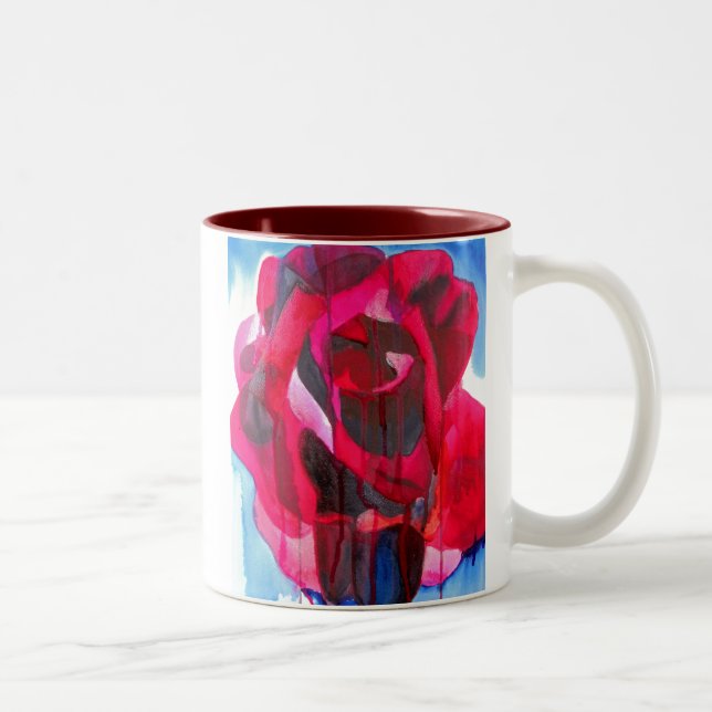 Tasse 2 Couleurs Etoile de Holland art rose moderne (Droit)