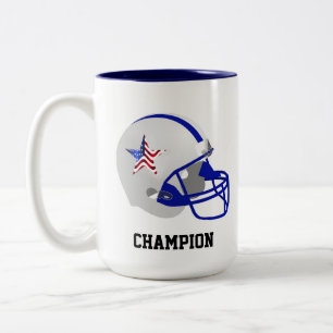 Tasse 2 Couleurs Étoile personnalisée sur casque de football améric