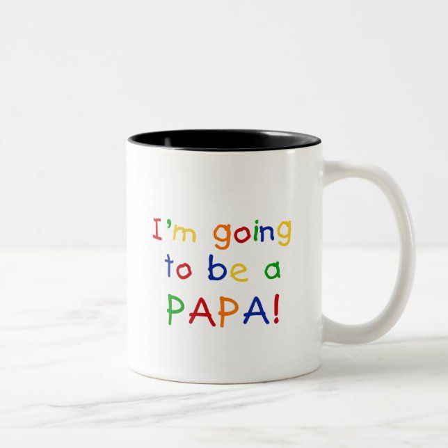 Tasse 2 Couleurs Être un Papa - Couleurs primaires (Droit)