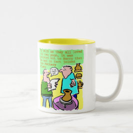 Tasse 2 Couleurs Étudiant mûr lit un poème dans la classe de poteri