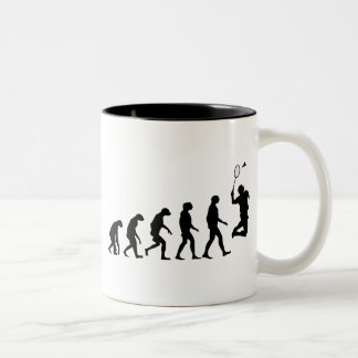 Tasse 2 Couleurs Évolution de badminton