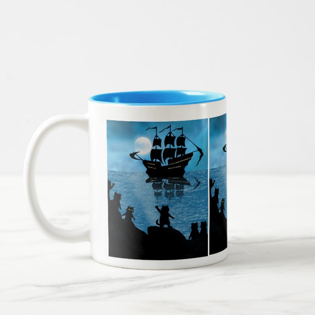 Tasse 2 Couleurs Expédition avec Louis Wains Cats (Gauche)