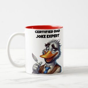 Tasse 2 Couleurs Expert en blagues de papa certifié