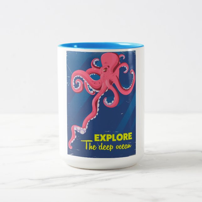Tasse 2 Couleurs Explorer l'océan profond (Centre)
