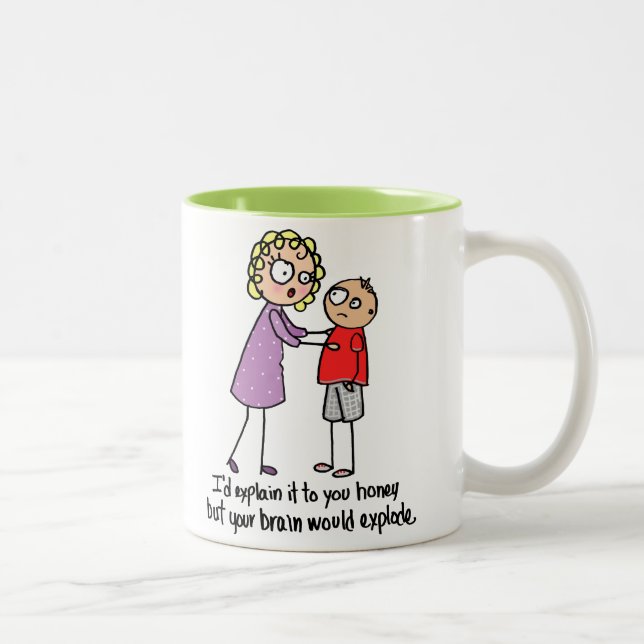 Tasse 2 Couleurs Exploser le cerveau (Droit)