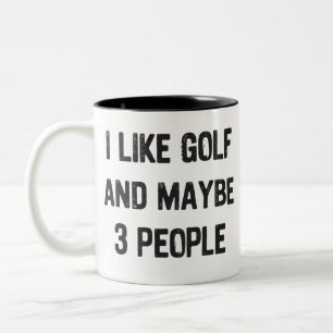 Tasse 2 Couleurs Expressions sarcastiques drôles de golf 