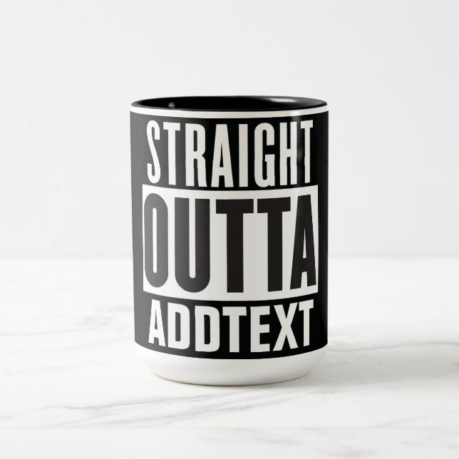 Tasse 2 Couleurs Extrémité droite ajoutez votre texte (Centre)