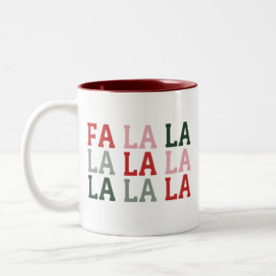 Tasse 2 Couleurs Fa Noël La La La La La Vacances Noël Amusant
