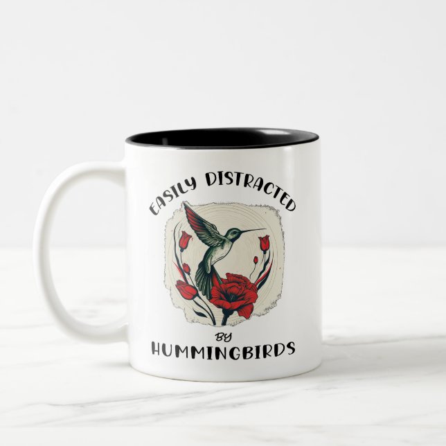 Tasse 2 Couleurs Facilement Distrait Par Les Colibris - Observation (Gauche)
