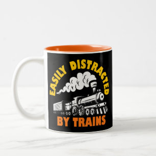Tasse 2 Couleurs Facilement Distrait Par Les Trains