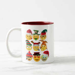 Tasse 2 Couleurs Faciles Visages Emojis, Mèmes Emoji Symboles
