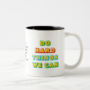 Tasse 2 Couleurs FAIRE DES CHOSES DIFFICILES Personnalisé Phil 4v13