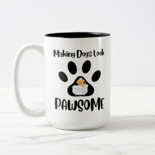 Tasse 2 Couleurs Faire paraître les chiens paweux, Groomer