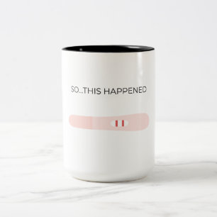 Tasse 2 Couleurs Faire-part de grossesse pour les amis et la