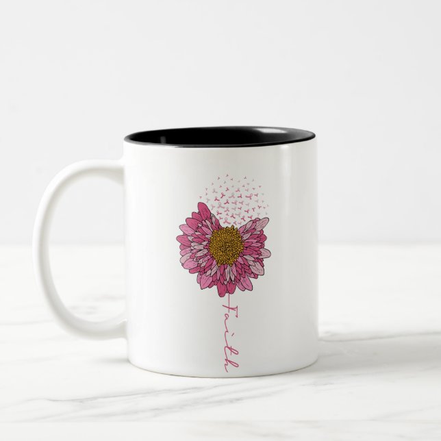 Tasse 2 Couleurs Faith- Sensibilisation au cancer du sein (Gauche)