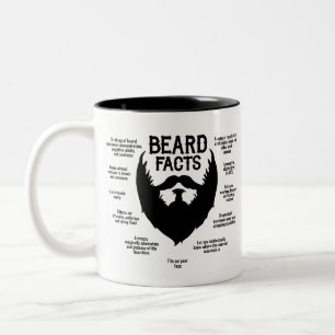 Tasse 2 Couleurs Faits sur la barbe (noir)