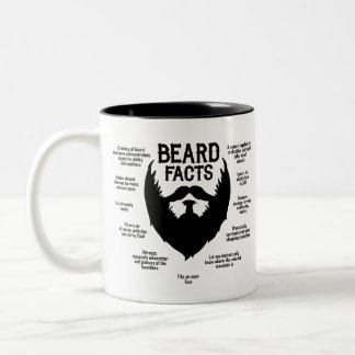 Tasse 2 Couleurs Faits sur la barbe (noir)