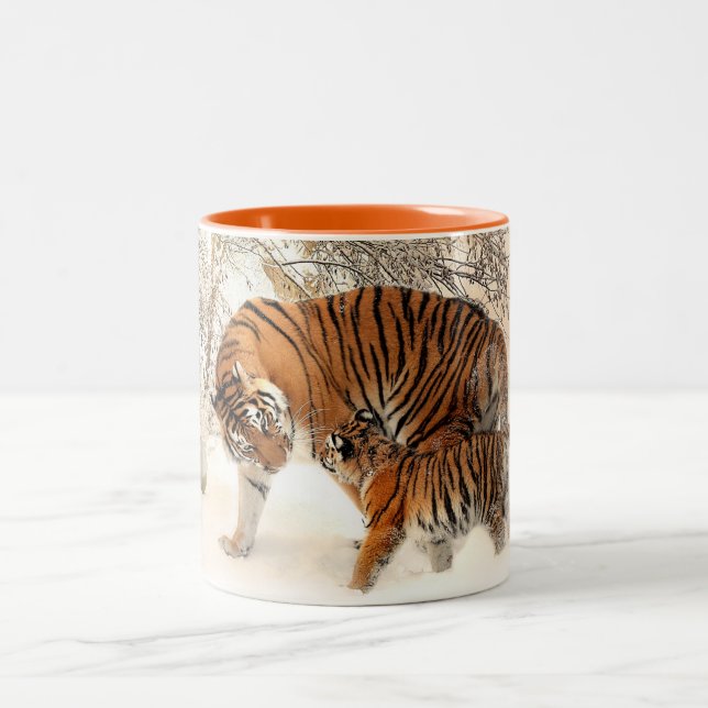 Tasse 2 Couleurs Famille Tiger (Centre)