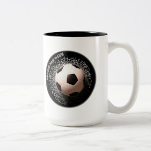 Tasse 2 Couleurs Fan de football Motif de balle de football