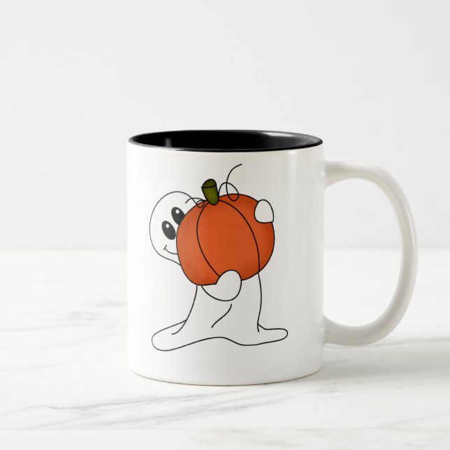 Tasse 2 Couleurs Fantôme avec Citrouille orange (Droit)