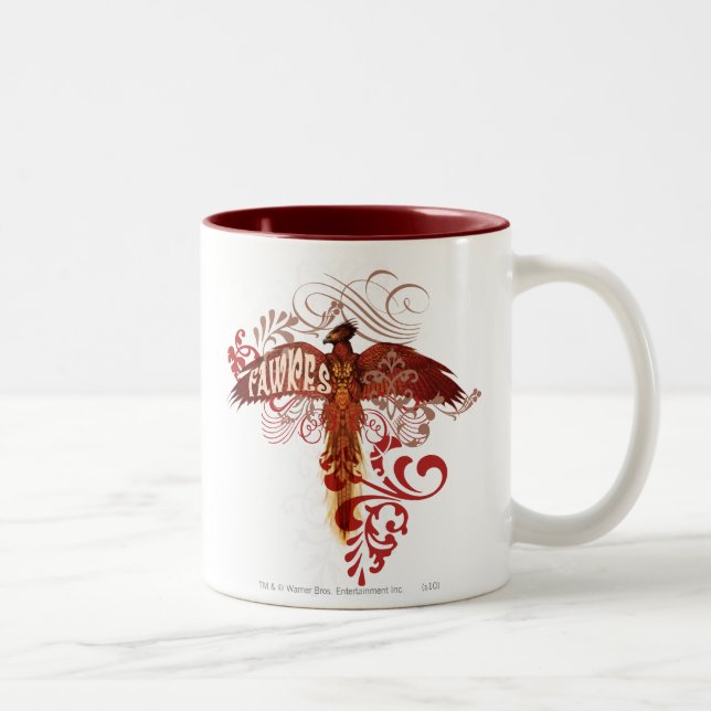 Tasse 2 Couleurs Fawkes répand des ailes (Droit)