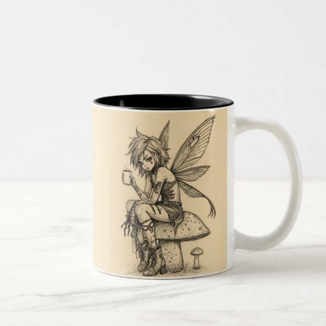 Tasse 2 Couleurs Fée du café (Droit)