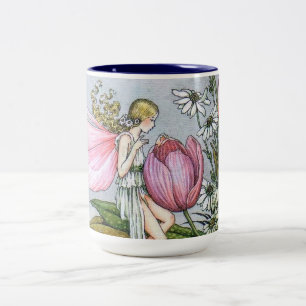 Tasse 2 Couleurs Fée et tulipes à deux tonalités