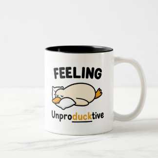 Tasse 2 Couleurs Feeling Unproductive Duck Mug, Funny Coworker gift