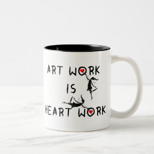 Tasse 2 Couleurs Fées d'art : L'oeuvre d'art est travail de coeur