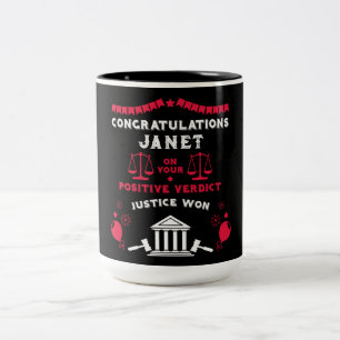 Tasse 2 Couleurs Félicitations au verdict du tribunal