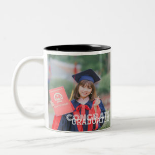 Tasse 2 Couleurs Félicitations personnalisées diplômes Nom classe
