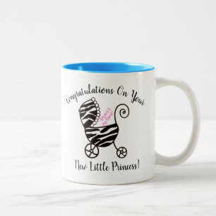 Tasse 2 Couleurs Félicitations pour votre nouvelle petite princesse