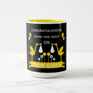 Tasse 2 Couleurs Félicitations Stalk Delivery Twins