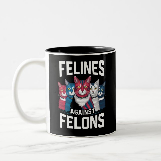 Tasse 2 Couleurs Félins contre les criminels  (Gauche)