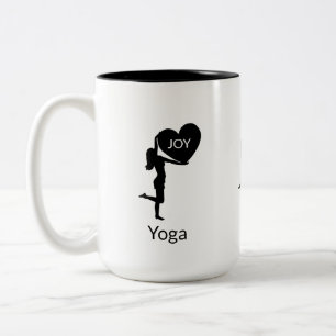 Tasse 2 Couleurs Femme avec silhouette cardiaque & calligraphie