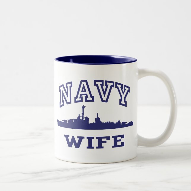 Tasse 2 Couleurs Femme de marine (Droit)