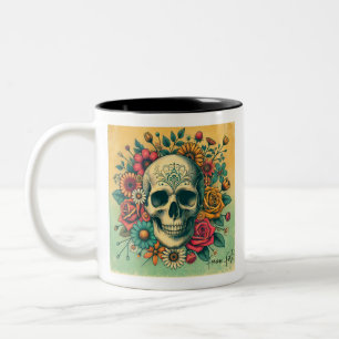 Tasse 2 Couleurs Femme Forte Crâne