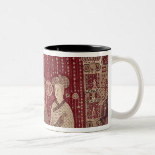 Tasse 2 Couleurs Femme indienne avec les commerçants européens,