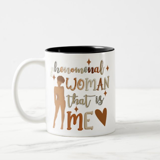 Tasse 2 Couleurs Femme noire Fille Afro (Gauche)