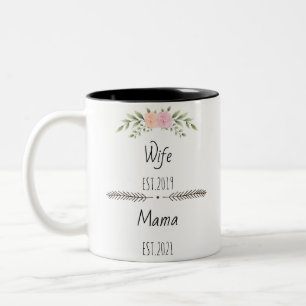 Tasse 2 Couleurs Femme personnalisée Mama Est Personnalisée Année, 