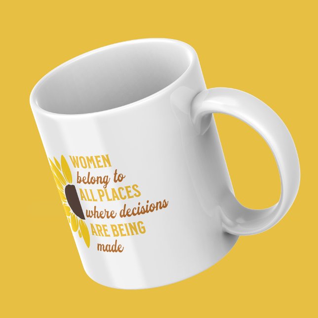 Tasse 2 Couleurs Femmes Droits Ruth Bader Sunflower tendance Modern (Créateur téléchargé)