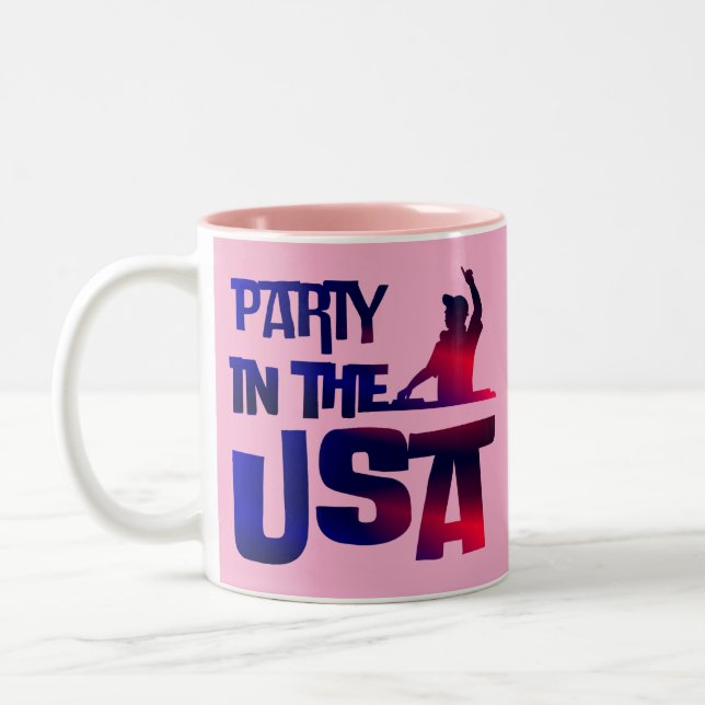 Tasse 2 Couleurs Fête aux Etats-Unis 4 juillet (Gauche)