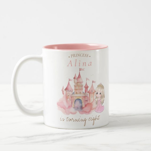 Tasse 2 Couleurs Fête d'anniversaire de la princesse (Gauche)