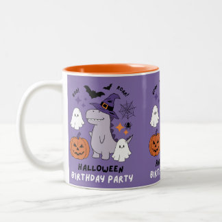 Tasse 2 Couleurs Fête d'anniversaire Halloween Chère Sorcière Dinos
