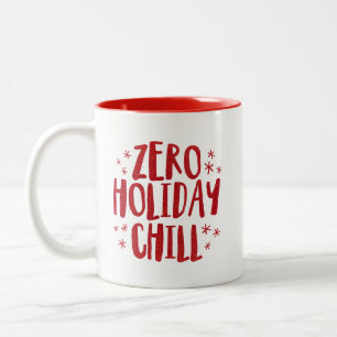 Tasse 2 Couleurs Fête de Noël sans repos drôle parties scintilla