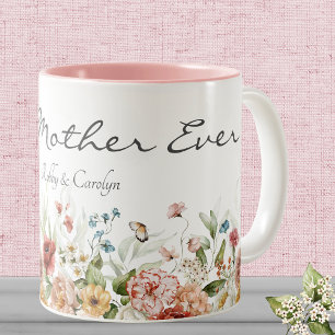 Tasse 2 Couleurs Fête des mères aquarelle Floral 11oz