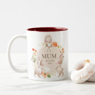 Tasse 2 Couleurs Fête des Mères Maman Nous t'aimons Lapin Lapin Lap