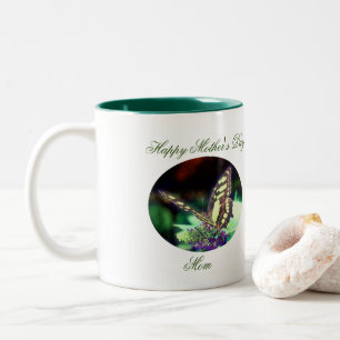 Tasse 2 Couleurs Fête des mères papillons Nature